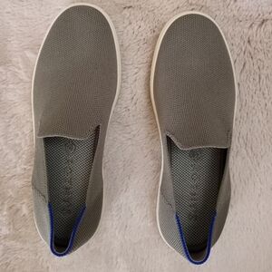 Rothy's Thyme Rare Color Sage Green Slip Resistant Slip On Casual Boho Sneaker